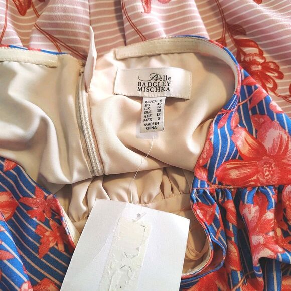 Badgley Mischka Womens Resortwear Halter Maxi Dress Size 8 Floral Vacation - Picture 5 of 13